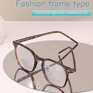 Baililai Blue Light Blocking Glasses - Lightweight Eyeglasses with Blue Ray Filtering for Computer Gaming (17131) (tortoiseshell-C7)