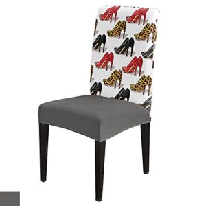 chair cover elegant high heels dining chair slipcovers sexy woman romantic love stretch removable chair seat protector party decoration
