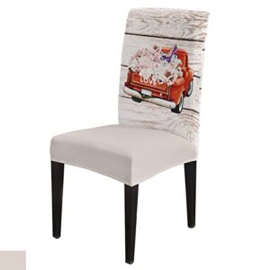 chair cover red truck with flowers dining chair slipcovers purple high heels wood grain stretch removable chair seat protector party decoration