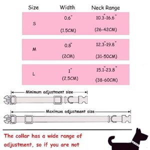 Aecllcea Airtag Holder Dog Collar for Small Medium Large, Airtag Dog Collar Holder Waterproof, Soft Padded Dog Collars with TPU Air Tag Device, Air Tag Dog Collar Waterproof. (S, Pink)