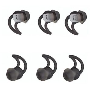 cyadci earbud tips medium 3 pairs soft and comfortable silicone earbud tips noise isolation tips black earbud replacement tips compatible with bose qc20 qc30 ie2 soundsport ie3 sie2i earphones