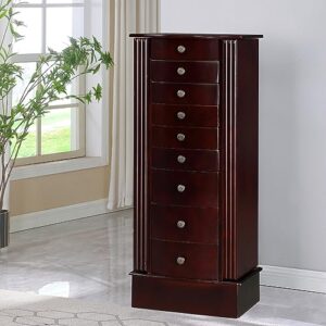 Hives and Honey Julia Jewelry Armoire, 40in X 17in X 12in, Walnut