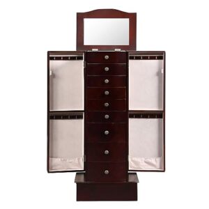 Hives and Honey Julia Jewelry Armoire, 40in X 17in X 12in, Walnut