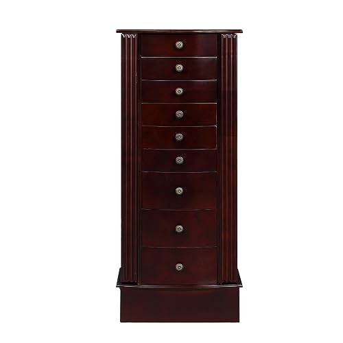 Hives and Honey Julia Jewelry Armoire, 40in X 17in X 12in, Walnut