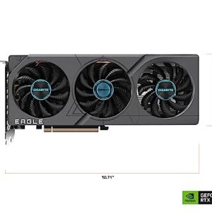 Gigabyte GeForce RTX 4060 Eagle OC 8G Graphics Card, 3X WINDFORCE Fans, 8GB 128-bit GDDR6, GV-N4060EAGLE OC-8GD Video Card