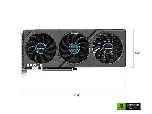 Gigabyte GeForce RTX 4060 Eagle OC 8G Graphics Card, 3X WINDFORCE Fans, 8GB 128-bit GDDR6, GV-N4060EAGLE OC-8GD Video Card