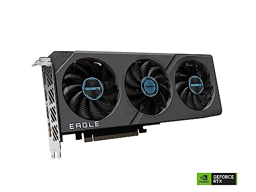 Gigabyte GeForce RTX 4060 Eagle OC 8G Graphics Card, 3X WINDFORCE Fans, 8GB 128-bit GDDR6, GV-N4060EAGLE OC-8GD Video Card