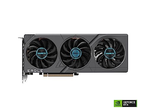 Gigabyte GeForce RTX 4060 Eagle OC 8G Graphics Card, 3X WINDFORCE Fans, 8GB 128-bit GDDR6, GV-N4060EAGLE OC-8GD Video Card