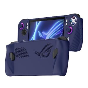 boxwave case compatible with asus rog ally z1 - flexiskin, silicone cover soft low profile 360 protection for asus rog ally z1, asus rog ally z1, ally z1 extreme - cobalt blue