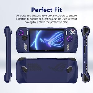 BoxWave Case Compatible with ASUS ROG Ally Z1 - FlexiSkin, Silicone Cover Soft Low Profile 360 Protection for ASUS ROG Ally Z1, ASUS ROG Ally Z1, Ally Z1 Extreme - Cobalt Blue