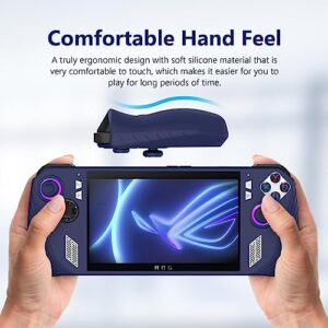 BoxWave Case Compatible with ASUS ROG Ally Z1 - FlexiSkin, Silicone Cover Soft Low Profile 360 Protection for ASUS ROG Ally Z1, ASUS ROG Ally Z1, Ally Z1 Extreme - Cobalt Blue