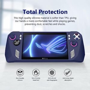 BoxWave Case Compatible with ASUS ROG Ally Z1 - FlexiSkin, Silicone Cover Soft Low Profile 360 Protection for ASUS ROG Ally Z1, ASUS ROG Ally Z1, Ally Z1 Extreme - Cobalt Blue