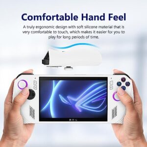 BoxWave Case Compatible with ASUS ROG Ally Z1 Extreme - FlexiSkin, Silicone Cover Soft Low Profile 360 Protection for ASUS ROG Ally Z1 Extreme, ASUS ROG Ally Z1 Extreme, Ally Z1 - Winter White