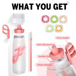 sipperment Water Bottle with Straw, 650ml Air Water Bottle Air Starter Set Drinking Bottles with 5 Flavour Pods 0 Sugar, BPA Free, Leak-proof