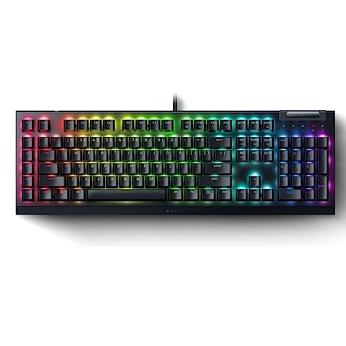 Razer BlackWidow V4 X - Mechanical Gaming Keyboard: Yellow Switches Linear & Silent - 6 Dedicated Macro Keys - Chroma RGB - Doubleshot ABS Keycaps - Media Controls - Sound Dampening & Stabilizers