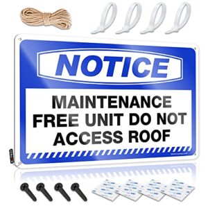 bar sign home decor notice maintenance free unit do not access roof tin sign men stuff vintage tin signs funny (size : 20x30cm)
