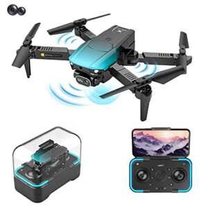 mini drones with camera for adults 1080p foldable drones for kids with 4 channel 3-level flight speed altitude hold headless mode fpv drone rc plane helicopters cool stuff birthday gifts