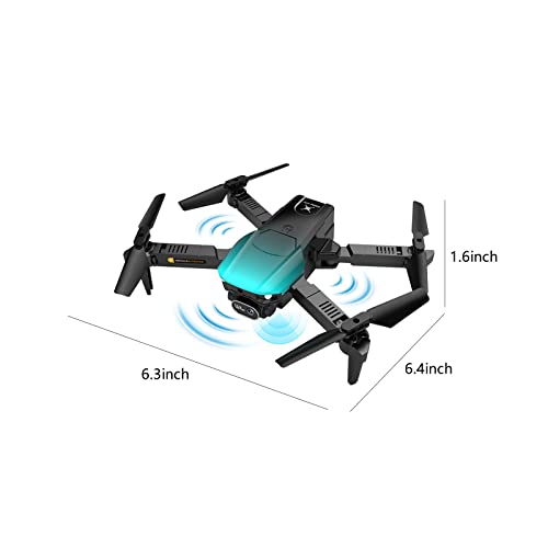 Mini Drones with Camera for Adults 1080P Foldable Drones for Kids with 4 Channel 3-level Flight Speed Altitude Hold Headless Mode Fpv Drone Rc Plane Helicopters Cool Stuff Birthday Gifts