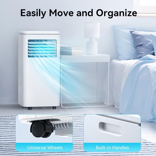 Air Choice Portable Air Conditioner, 10000 BTU Air Conditioner Portable for Room Up to 450 Sq.Ft, 24H Timer, 3 in 1 Quiet AC Unit as Cooler Dehumidifier Fan, Remote Control Window Mount Kit Included