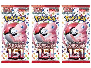 (3 packs) pokemon card game japanese 151 sv2a booster pack (7 cards per pack)