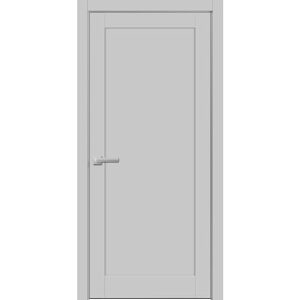 solid french door 36 x 80 inches | quadro 4111 matte grey | single regular panel frame trims handle | bathroom bedroom sturdy doors