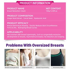 Breast Shrinking Cream Firming and Lifting Breast Cream Nourishing for Push Up Bust Reduction Lifting Fever Massage Cream with Perfect Body Curve for All Skin Types 100g