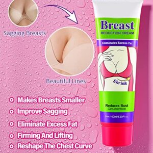 Breast Shrinking Cream Firming and Lifting Breast Cream Nourishing for Push Up Bust Reduction Lifting Fever Massage Cream with Perfect Body Curve for All Skin Types 100g