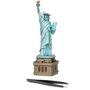 fascinations metal earth premium series statue of liberty 3d metal model kit bundle with tweezers