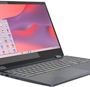 Lenovo Flex 3i Chromebook 15.6" FHD Touch Screen Laptop, Intel Celeron N4500 Processor, Intel UHD Graphics, 4GB RAM, 128GB Storage(64GB PCIe SSD+5ave 64GB Flash Memory), Chrome OS, Blue