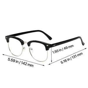 BAIWANLCH Blue Light Glasses for Women Blocking Blue Light Glasses Men Clear Lens Vintage Metal Frame Retro Eyeglasses Anti Glare Glasses for Work, Playing Games, Playing Computer Glasses Men