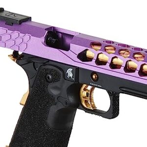 Lancer Tactical Airsoft Pistol STRYK Hi-Capa 5.1/4.3 Full Metal Gas Blowback 330 FPS (Regular, Purple & Gold, Hi-Capa 5.1)