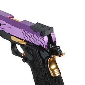 Lancer Tactical Airsoft Pistol STRYK Hi-Capa 5.1/4.3 Full Metal Gas Blowback 330 FPS (Regular, Purple & Gold, Hi-Capa 5.1)