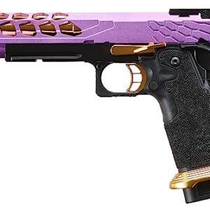 Lancer Tactical Airsoft Pistol STRYK Hi-Capa 5.1/4.3 Full Metal Gas Blowback 330 FPS (Regular, Purple & Gold, Hi-Capa 5.1)