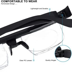 Aocate Dial Adjustable Glasses Variable Focus For Reading Distance Vision Eyeglasses