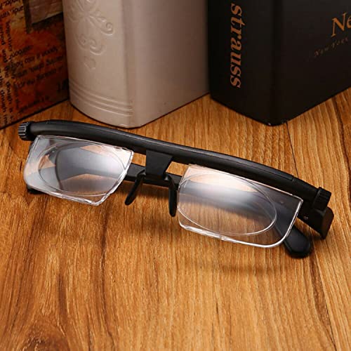 Aocate Dial Adjustable Glasses Variable Focus For Reading Distance Vision Eyeglasses