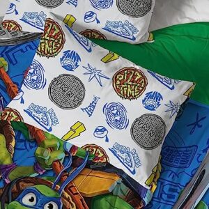 Jay Franco Nickelodeon Teenage Mutant Ninja Turtles Full Comforter Set - 7 Piece Bedding Includes Sheet Set & Pillow Covers - Super Soft Mutant Mayhem Microfiber Bed Set