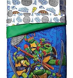 Jay Franco Nickelodeon Teenage Mutant Ninja Turtles Full Comforter Set - 7 Piece Bedding Includes Sheet Set & Pillow Covers - Super Soft Mutant Mayhem Microfiber Bed Set