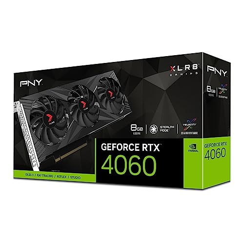 PNY GeForce RTX™ 4060 8GB XLR8 Gaming Verto RGB Triple Fan Graphics Card DLSS 3