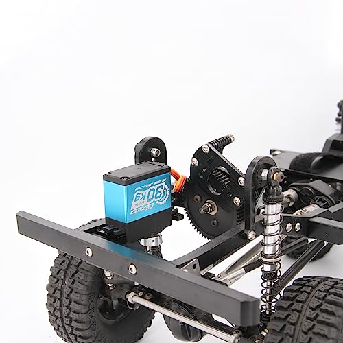 DSPOWER 20KG RC Waterproof Servo, High Torque Full Metal Gear Digital Servos Motor with 25T Metal Arm for 1/8 1/10 1/12 RC Crawler Baja Car Boat Robot Aircraft Drones (180°-Blue)