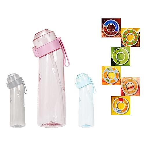 ZHSDHF Fruit Scent Water Cup|Tritan|Sports Water Cup|BPA Free| Water Bottle|Suitable for Outdoor Sports, Gifts From Friends, Birthday Gifts (Pink(with 6 radom pods))