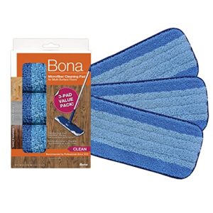 Bona Hardwood Floor Premium Spray Mop - Includes Wood Floor Cleaning Solution & Bona Microfiber Cleaning Pad for Hardwood & Hard Surface Floors & Bona Hardwood Floor Cleaner Refill - 128 fl oz