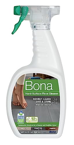 Bona Multi-Surface Floor Premium Spray Mop & Bona Multi-Surface Floor Cleaner Spray, for Stone Tile Laminate and Vinyl LVT/LVP, 32 Fl Oz & Bona Multi-Surface Floor Cleaner Refill - 128 fl oz