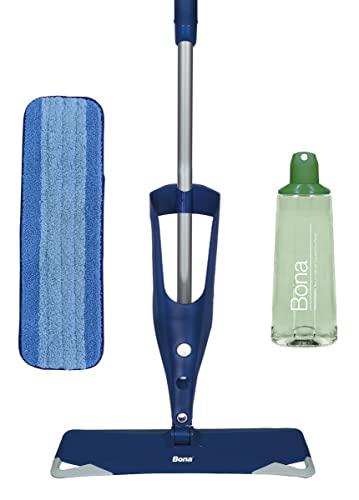 Bona Multi-Surface Floor Premium Spray Mop & Bona Multi-Surface Floor Cleaner Spray, for Stone Tile Laminate and Vinyl LVT/LVP, 32 Fl Oz & Bona Multi-Surface Floor Cleaner Refill - 128 fl oz