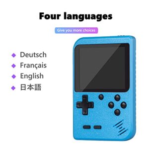 Ormosiat Retro Mini 500 Non-Repeating Classic FC Games Portable Video Handheld Game Console.3.0-inch Screen.1020mAh (500_Blue)