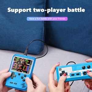 Ormosiat Retro Mini 500 Non-Repeating Classic FC Games Portable Video Handheld Game Console.3.0-inch Screen.1020mAh (500_Blue)