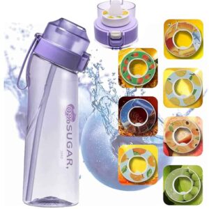 newnan sports air water bottle bpa free tristan 650ml starter up set drinking bottles with 7 flavour pods scented for flavouring 0 sugar, 0 calorie