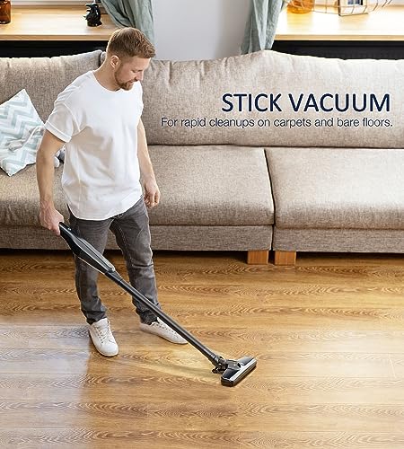 Handheld Vacuum Cleaner Cordless, 15000Pa Powerful Suction Cordless Stick Vacuum, Lightweight Electric Broom Rechargeable Handheld Vac, Portable Hand Held Vacuum for Hardwood Floor Car Pet Hair