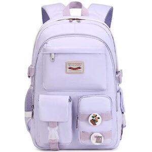 makukke school backpacks for teen girls - laptop backpacks 15.6 inch college cute bookbag anti theft women casual daypack,purple backpack