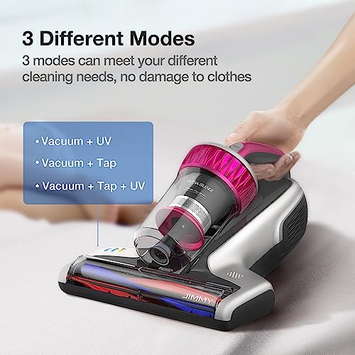 Jimmy WB73 Portable Vacuum Cleaner, Anti-allergen Powerful Handheld Mattress Vacuum with UV & Ultrasonic, 420W Strong Suction, Intelligent Dust Recognition, Remove Pet Hair (2023 Version)