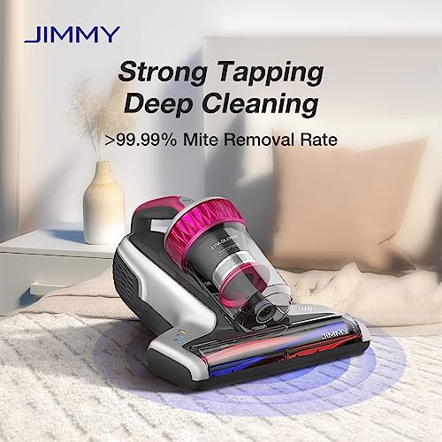 Jimmy WB73 Portable Vacuum Cleaner, Anti-allergen Powerful Handheld Mattress Vacuum with UV & Ultrasonic, 420W Strong Suction, Intelligent Dust Recognition, Remove Pet Hair (2023 Version)